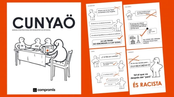 Compromís lanza un cómic en el que presenta a los castellanoparlantes como homófobos y racistas
